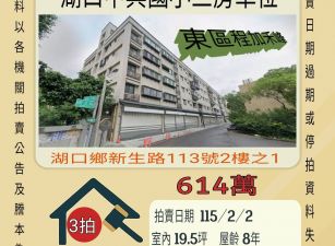 湖口中興國小三房車位-115/2/2 開標