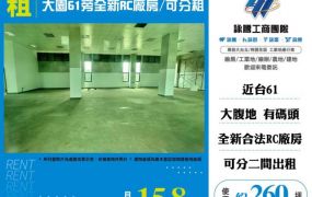 大園61旁全新RC廠房/可分租-155