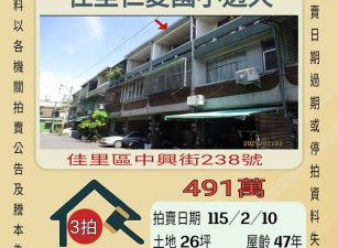 佳里仁愛國小透天-115/2/10 開標