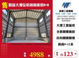 觀音大潭全新挑高廠房A+B