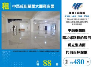 中路核心精華大面寬店面