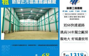 新屋近市區挑高鋼構廠