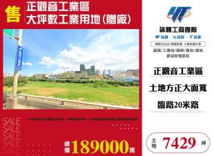 正觀音工業區大坪數工業用地(贈廠)