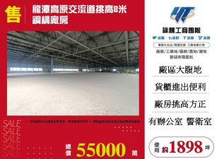 龍潭高原交流道挑高8米鋼構廠房