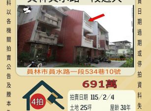 員林員水路透天-115/2/4 開標