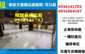 南崁廠房出租-大面寬店面廠房/可分租