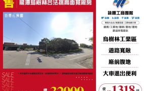 龍潭烏樹林合法挑高面寬廠房