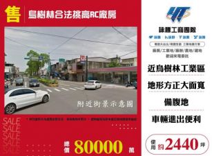 烏樹林合法挑高RC廠房123