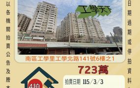 台中南區工學市場三房車位-115/3/3 開標