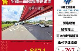 平鎮三面臨路漂亮建地
