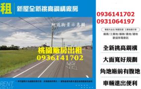 新屋廠房-全新挑高鋼構廠房