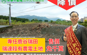 專任鹿谷瑞田瑞達段有農電土地台中買屋賣房,土地王劉志忠,南投土地.南投房屋