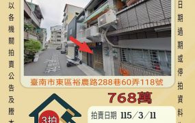 台南東區南紡透天-115/3/11 開標