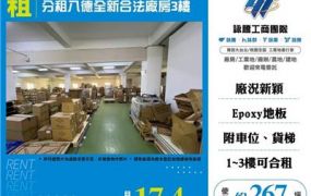 分租八德全新合法廠房3樓