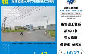 海湖超值天車大電挑高合法廠房