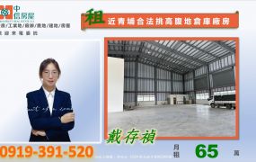 青埔大竹交流道旁全新合法挑高倉儲廠房[專營中壢工業區廠房工業地買賣出租]