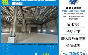 林口大腹地全新合法挑高鋼構廠