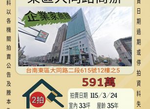 台南東區大同路商辦-115/3/24 開標
