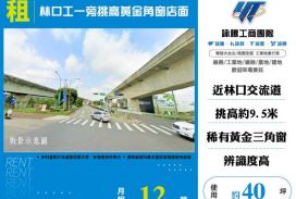 林口工一旁挑高黃金角窗店面146