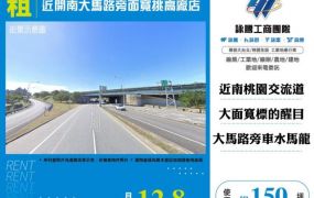 近開南大馬路旁面寬挑高廠店155