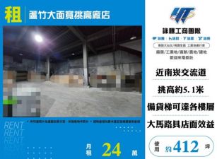 蘆竹大面寬挑高廠店170