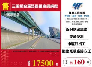 三重稀缺馬路邊挑高鋼構廠房145