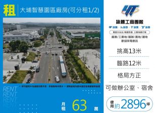 大埔智慧園區廠房(可分租1/2)(FV07375)