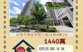 台南東區台糖三房平車-115/4/14 開標