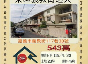 嘉義東區義教街透天-115/4/20 開標