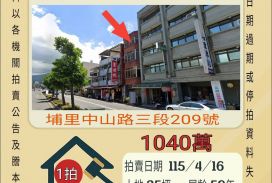 埔里酒廠店面-115/4/16 開標