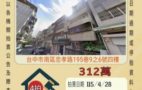 台中國小公寓-115/4/28 開標