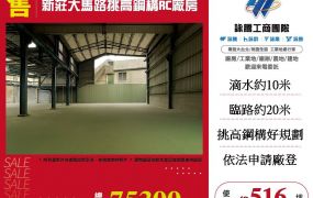 新莊大馬路挑高鋼構RC廠房