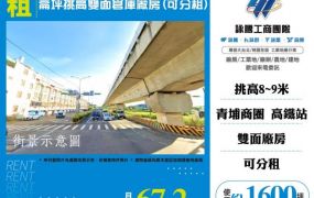 崙坪挑高雙面倉庫廠房(可分租)121