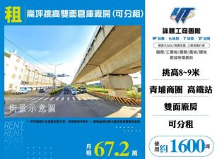 崙坪挑高雙面倉庫廠房(可分租)121
