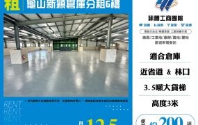 龜山新穎倉庫分租6樓(FT08560)