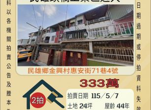 民雄頭橋工業區透天-115/5/7 開標