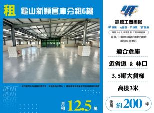 龜山新穎倉庫分租6樓(FT08560)