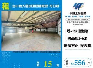 台61旁大園圳頭倉儲廠房-可分租-122