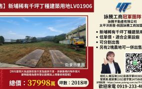【售】新埔稀有千坪丁種建築用地LV01906