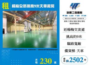 楊梅全新挑高9米天車廠房
