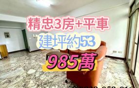 嘉市精忠新城3房+平面車位
