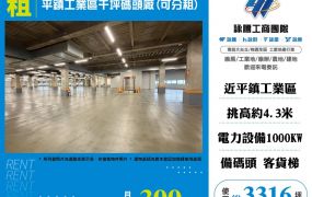 平鎮工業區千坪碼頭廠(可分租)