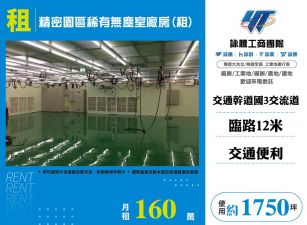 台中精密園區稀有無塵室廠房