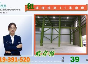 🔥楊梅交流道🔥有腹地/挑高11米鋼構貨梯廠房