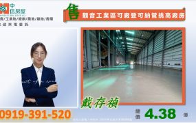 觀音工業區可廠登可納管挑高廠房