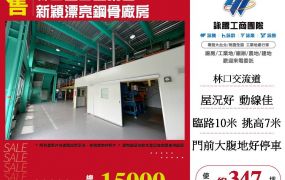 林口工四工業區新穎漂亮鋼骨廠房