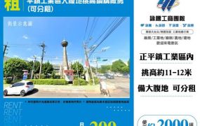 平鎮工業區大腹地挑高鋼構廠房(可分租)147
