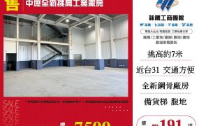 中壢全新挑高工業廠房