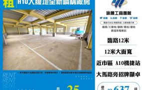 A10大腹地全新鋼構廠房