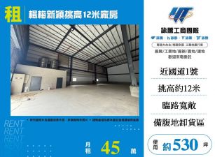 楊梅新穎挑高12米廠房